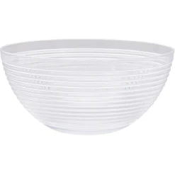 Gifi Saladier plastique strié noir transparent Ø17xH8,5cm