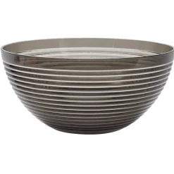 Gifi Saladier plastique strié noir transparent Ø17xH8,5cm
