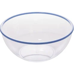 Gifi Saladier plastique transparent bordure coloré Ø28xH12,2cm