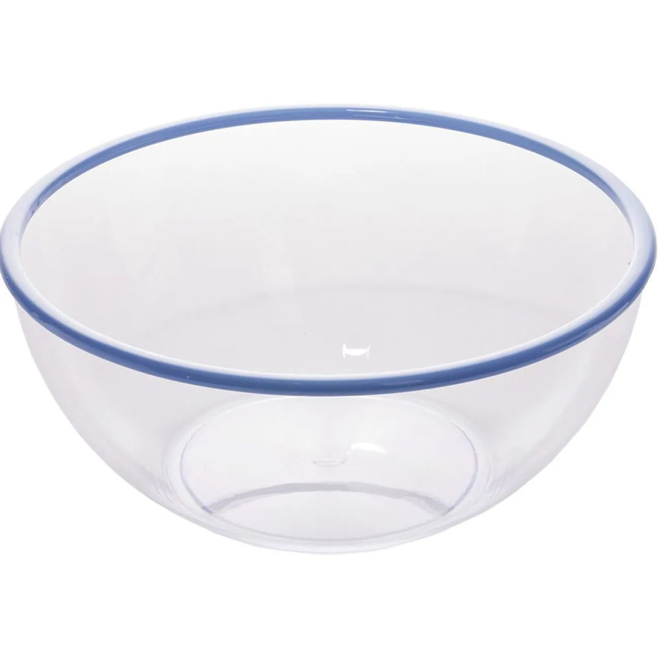 Gifi Saladier plastique transparent bordure coloré Ø28xH12,2cm