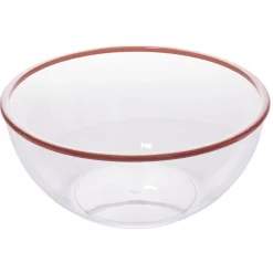 Gifi Saladier plastique transparent bordure coloré Ø28xH12,2cm