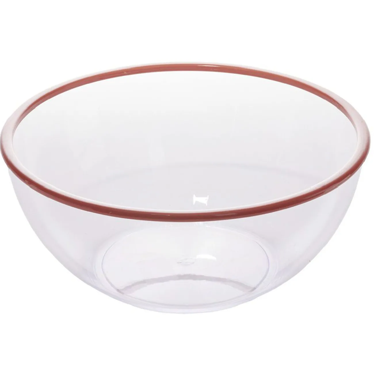 Gifi Saladier plastique transparent bordure coloré Ø28xH12,2cm