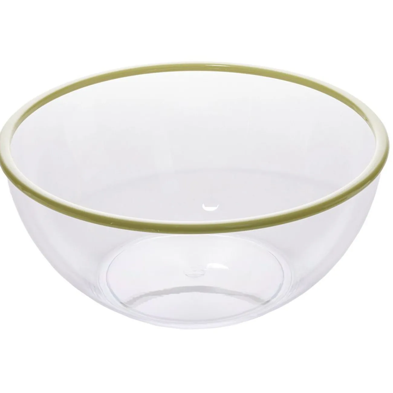 Gifi Saladier plastique transparent bordure coloré Ø28xH12,2cm