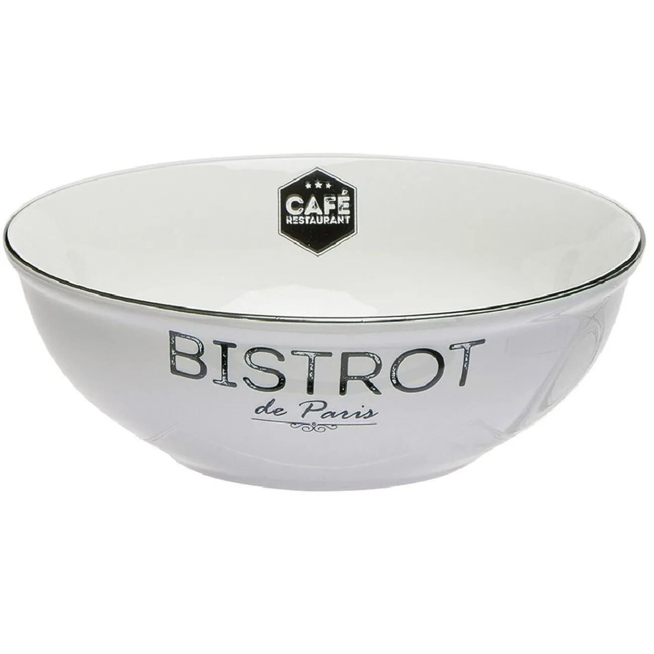 Gifi Saladier porcelaine blanc Bistrot de Paris