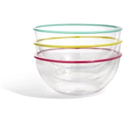 Gifi Saladier transparent au bord coloré