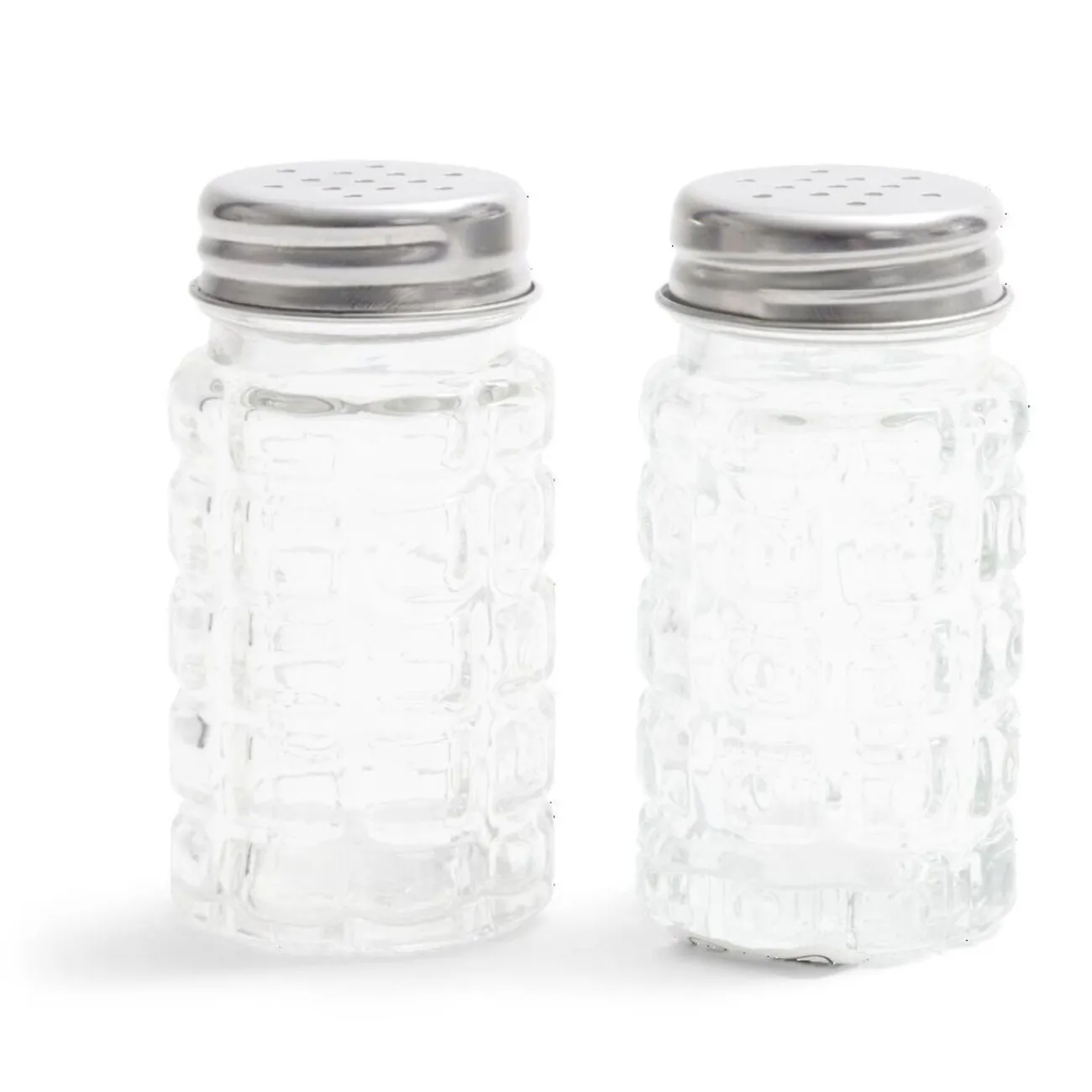 Gifi Salière et poivrière de table en verre et inox 50ml