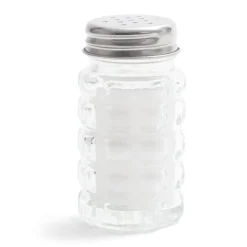 Gifi Salière et poivrière de table en verre et inox 50ml