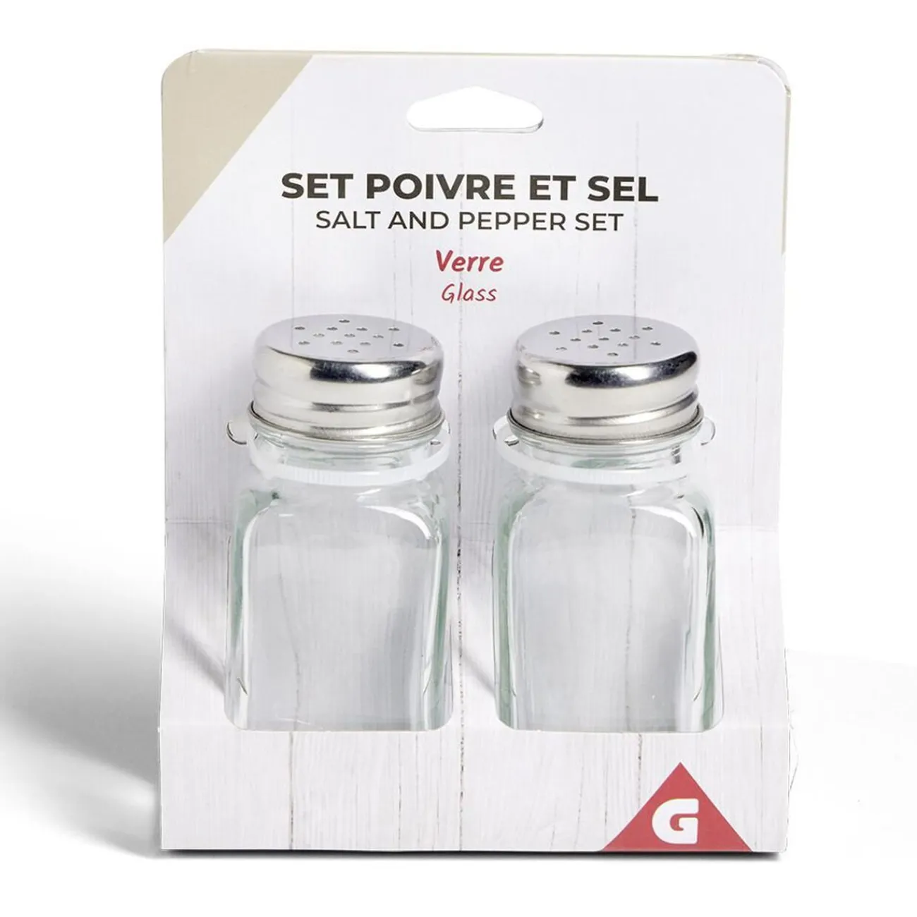 Gifi Salière et poivrière en verre