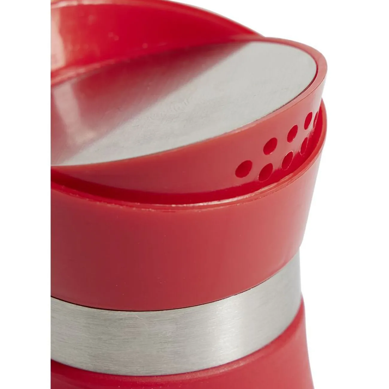 Gifi Salière et poivrière 130ml verre et plastique rouge