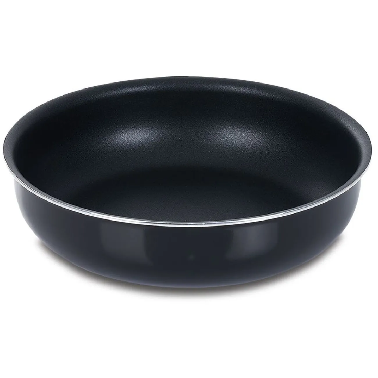 Gifi Sauteuse aluminium noir avec couvercle verre et poignée amovible Ø24cm