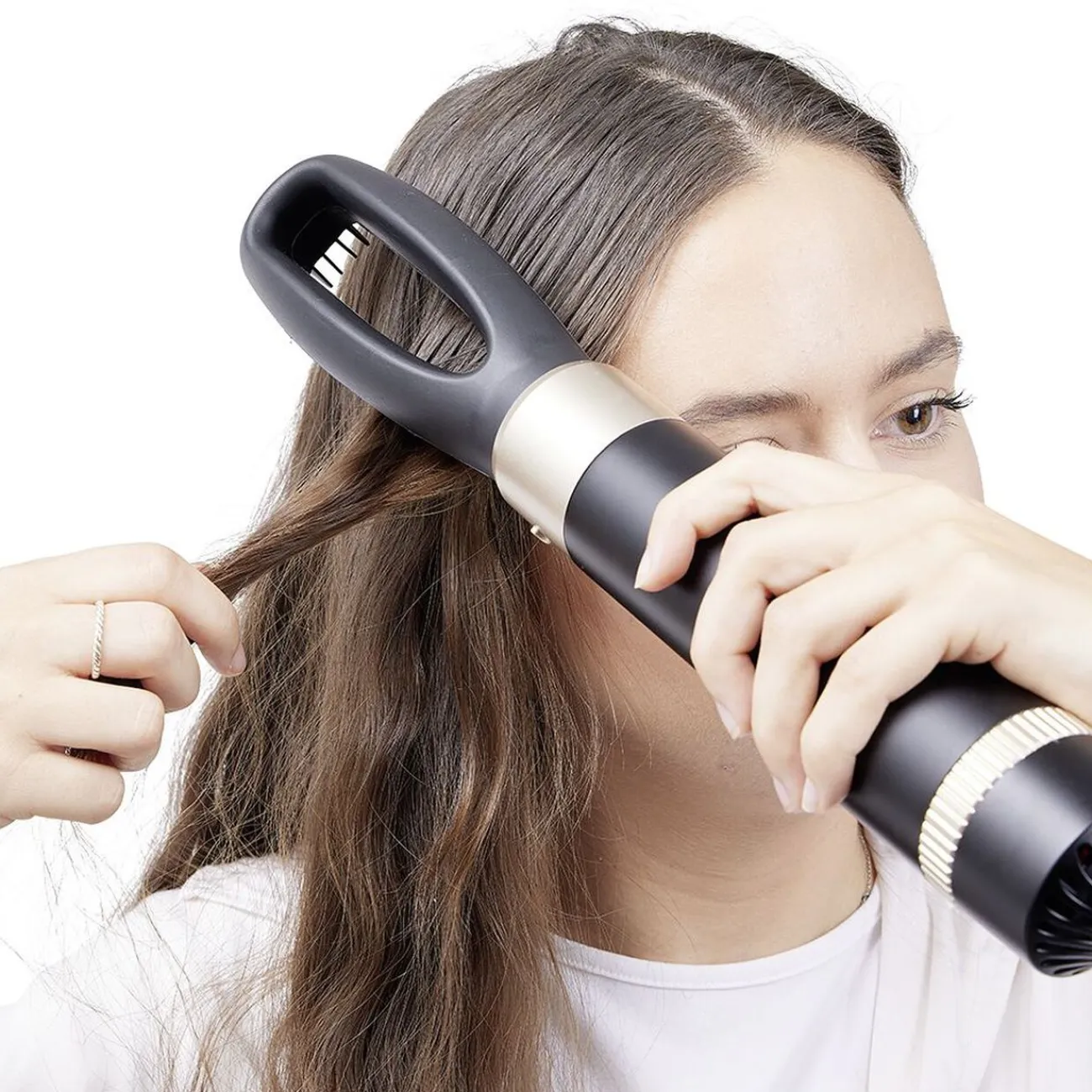 Gifi Beauté^Sèche cheveux multifonction - 5 embouts - Effets lissé/bouclé/naturel