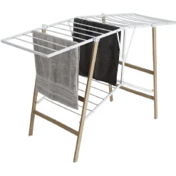 Gifi Entretien Du Linge|Séchoir à linge horizontal étendoir effet bois 15m