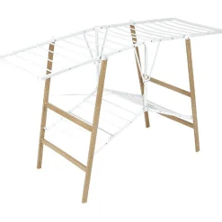 Gifi Entretien Du Linge|Séchoir à linge horizontal étendoir effet bois 15m