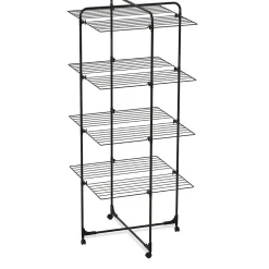 Gifi Entretien Du Linge|Séchoir 4 niveaux acier laqué anti-rouille 40m