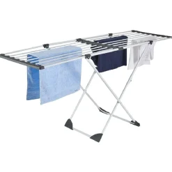 Gifi Entretien Du Linge|Séchoir extensible 18m d'étendage gris blanc