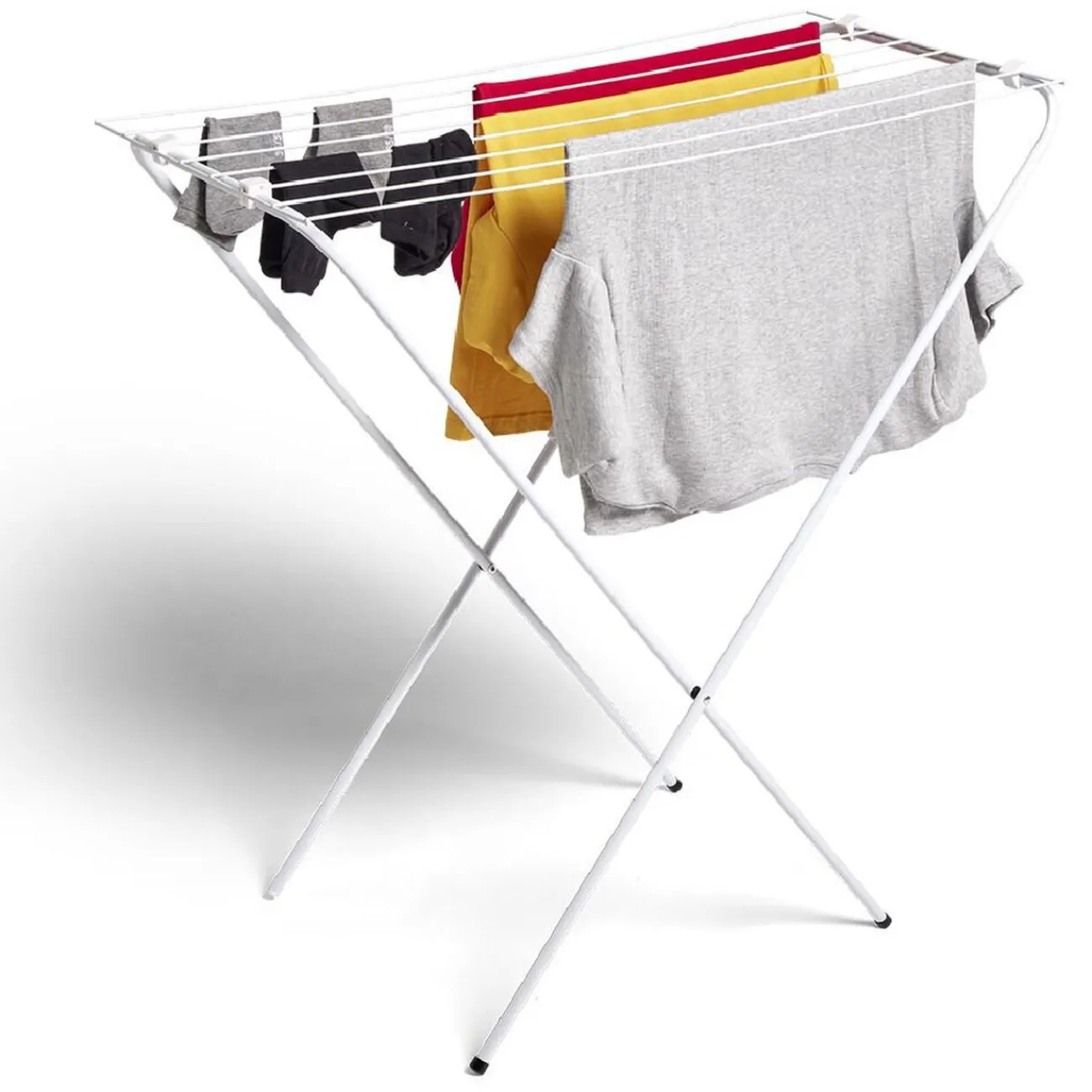 Gifi Entretien Du Linge|Séchoir 7m d'étendage acier blanc 79x40xH81cm