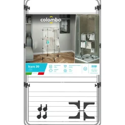 Gifi Entretien Du Linge|Séchoir tour sur roulettes 30 m d'étendage