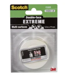 Gifi Colle Et Adhésif^Scotch double face extreme blanc multi-surfaces
