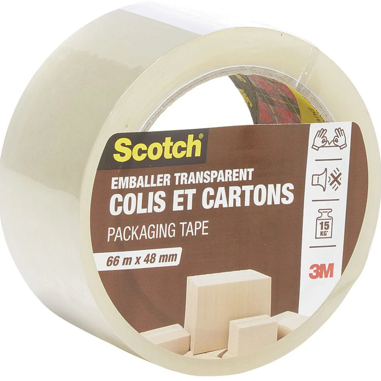 Gifi Colle Et Adhésif^Scoth Adhésif transparent pour carton et emballage 66m x 48 mm