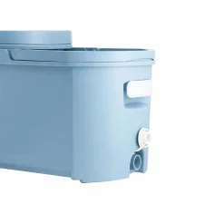 Gifi Nettoyage Et Entretien|Seau essoreur rétractable avec balai bleu gris et blanc