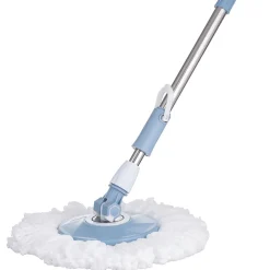 Gifi Nettoyage Et Entretien|Seau essoreur rétractable avec balai bleu gris et blanc