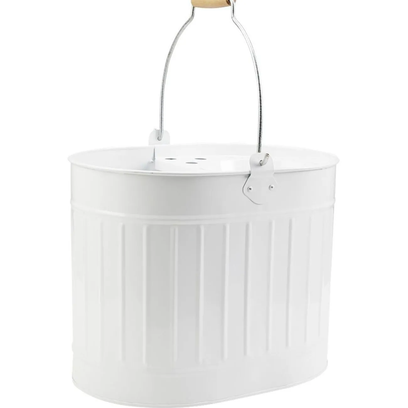 Gifi Nettoyage Et Entretien|Seau essoreur vintage métal et bois anti corrosion 14L