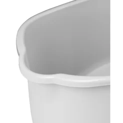 Gifi Nettoyage Et Entretien|Seau rectangulaire en plastique blanc et gris