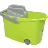 Gifi Nettoyage Et Entretien|Seau Wash Easy à roulettes Paul Masquin vert et gris