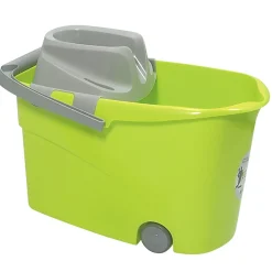 Gifi Nettoyage Et Entretien|Seau Wash Easy à roulettes Paul Masquin vert et gris