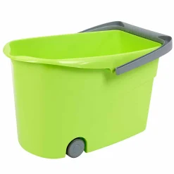 Gifi Nettoyage Et Entretien|Seau Wash Easy à roulettes Paul Masquin vert et gris
