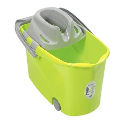 Gifi Nettoyage Et Entretien|Seau Wash Easy à roulettes Paul Masquin vert et gris