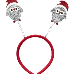 Gifi Beauté^Serre tête Noël design pingouin rouge et argenté