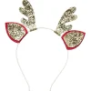 Gifi Beauté^Serre tête Noël design renne rouge et doré pailleté