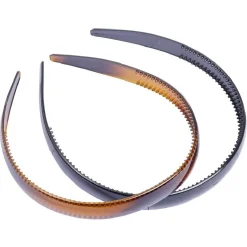 Gifi Beauté^Serre tête plastique noir et marron x2