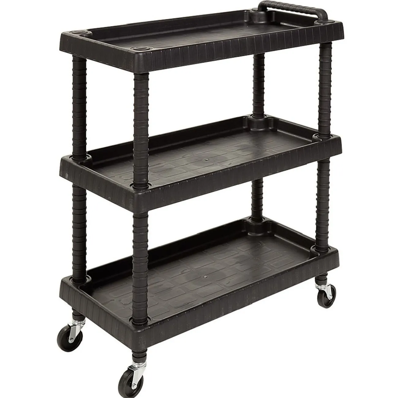 Gifi Aménagement Atelier^Servante à roulettes résine étagère ajustable noir