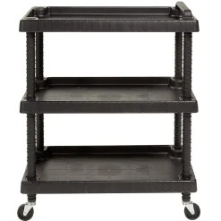 Gifi Aménagement Atelier^Servante à roulettes résine étagère ajustable noir