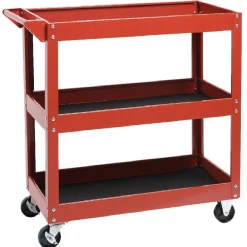 Gifi Aménagement Atelier^Servante d'atelier chariot 3 niveaux rouge