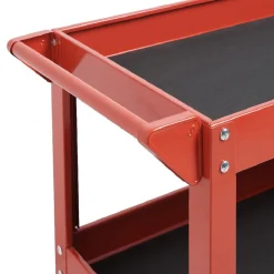 Gifi Aménagement Atelier^Servante d'atelier chariot 3 niveaux rouge