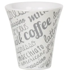 Gifi Service à café faïence ardoise gris blanc 6 personnes