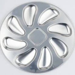 Gifi Service à huitres en inox 13 pièces avec couteau/fourchettes/assiettes