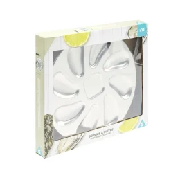 Gifi Service à huitres en inox 13 pièces avec couteau/fourchettes/assiettes