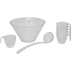 Gifi Service à punch en plastique transparent