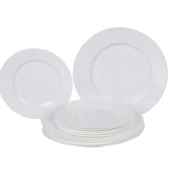 Gifi Service à vaisselle 12 pièces verre blanche