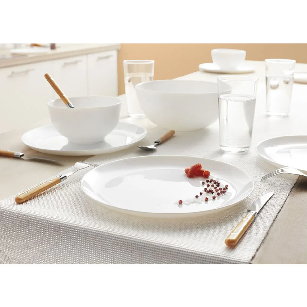 Gifi Service à vaisselle 19 pièces blanc