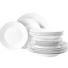 Gifi Service à vaisselle blanc rond 18 pièces