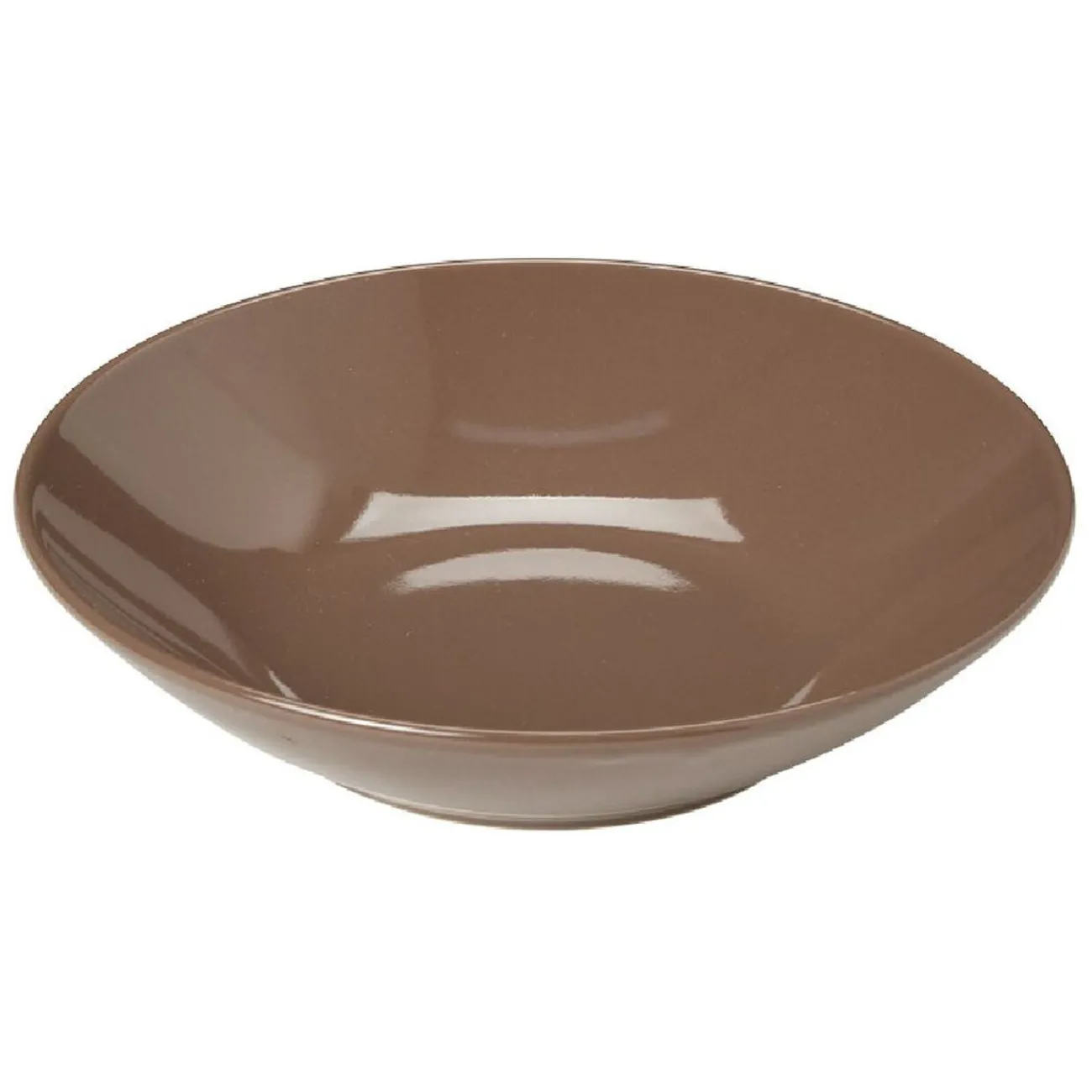 Gifi Service à vaisselle marron en faïence 18 pièces