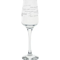 Gifi Service à verre transparent avec inscriptions phrases x12