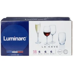 Gifi Service à verre transparent 18 pièces