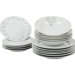 Gifi Service de table assiettes motif coeurs