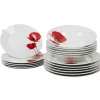 Gifi Service de table assiettes motif coquelicots